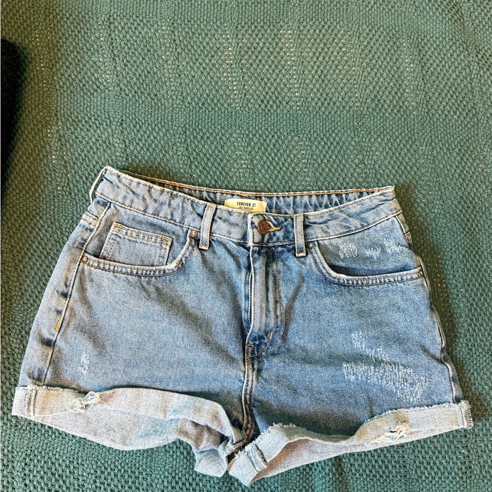 Forever 21 Blue Jean Shorts Classic Cut-Off Style